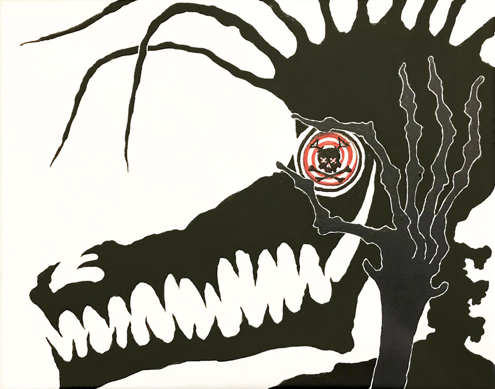 soul with booze button. A Soul painting from J.P.T.K.B